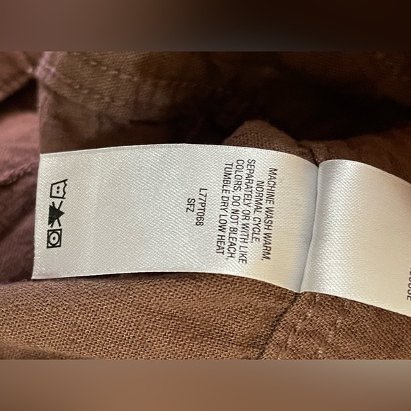 Cabela’s Women’s Linen Blend Cargo Pants Balsamic Brown Color Size 14 NWT - Picture 13 of 16